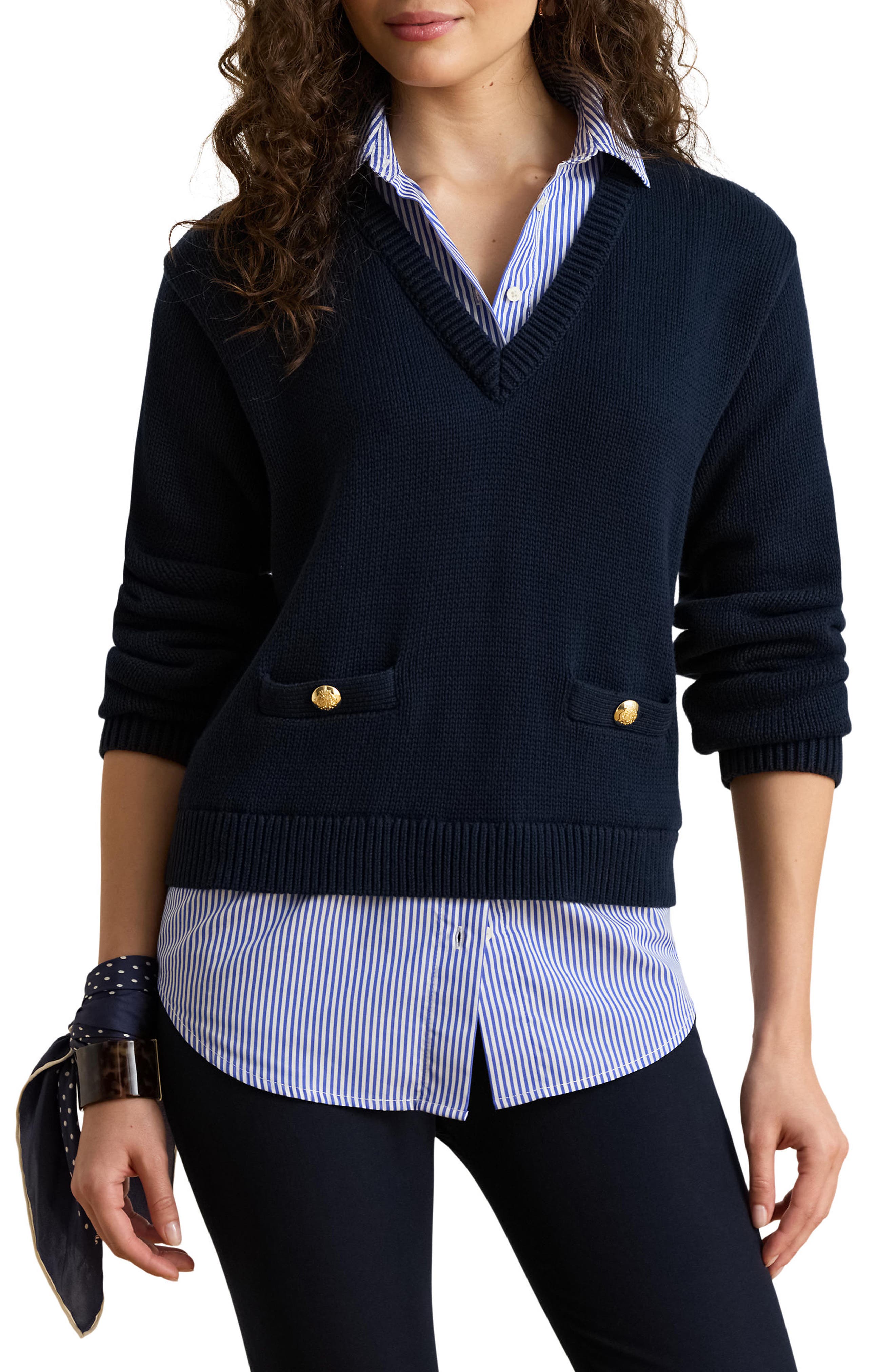 selected LAUREN NAVY BLUE/ MULTI