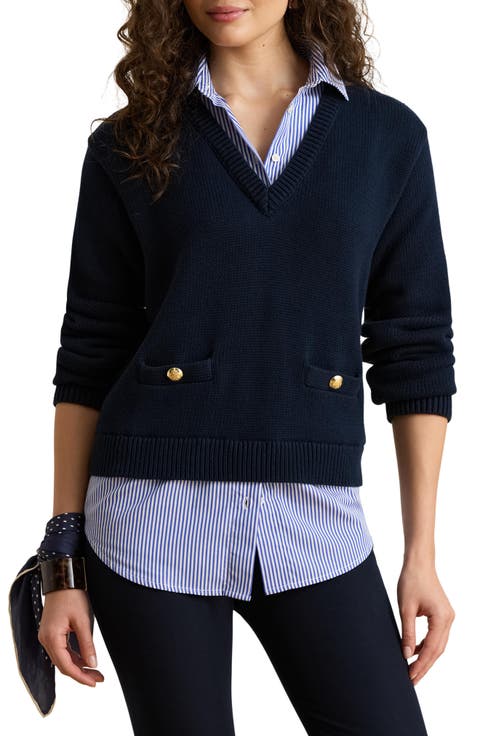 Layered Mixed Media Sweater