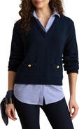 Lauren Ralph Lauren Layered Mixed Media Sweater