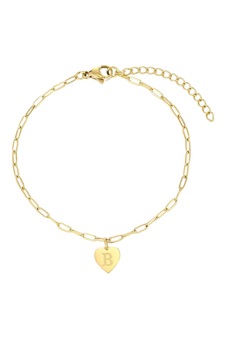 Initial Chain Bracelet, Main, color, GOLD-B