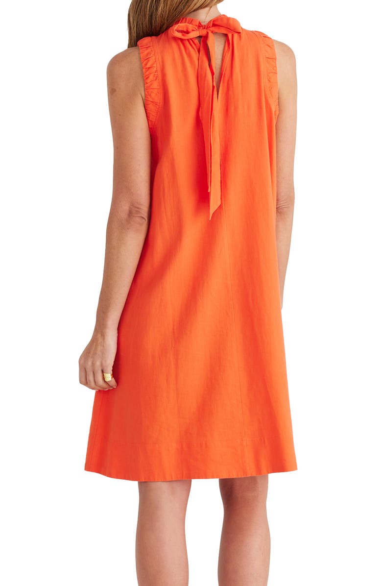 Brave+True Kelley Linen Blend Sleeveless Dress, Alternate, color, Mandarin