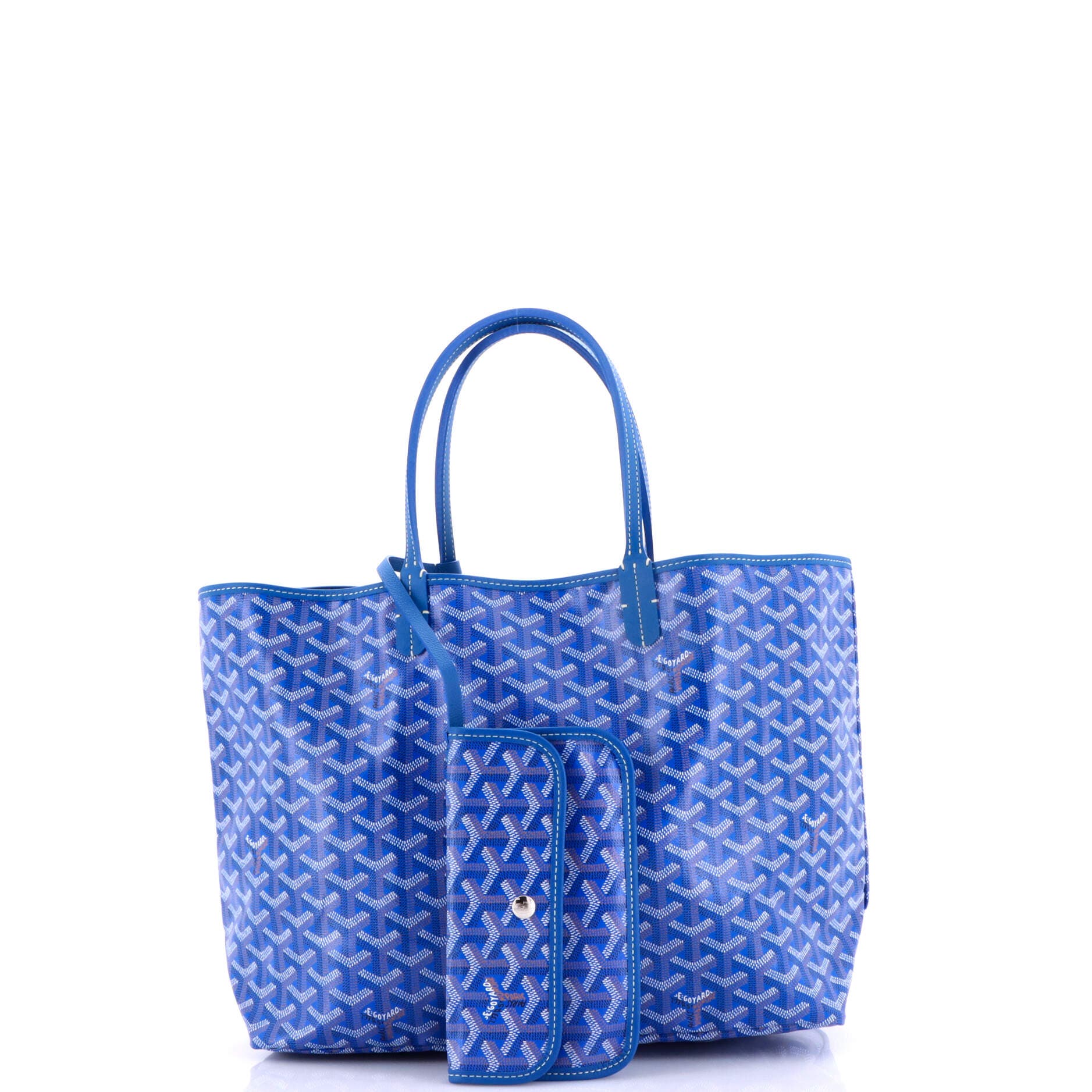 Pre-Owned Goyard Saint Louis Tote Coated Canvas PM, Alternate, color, Blue