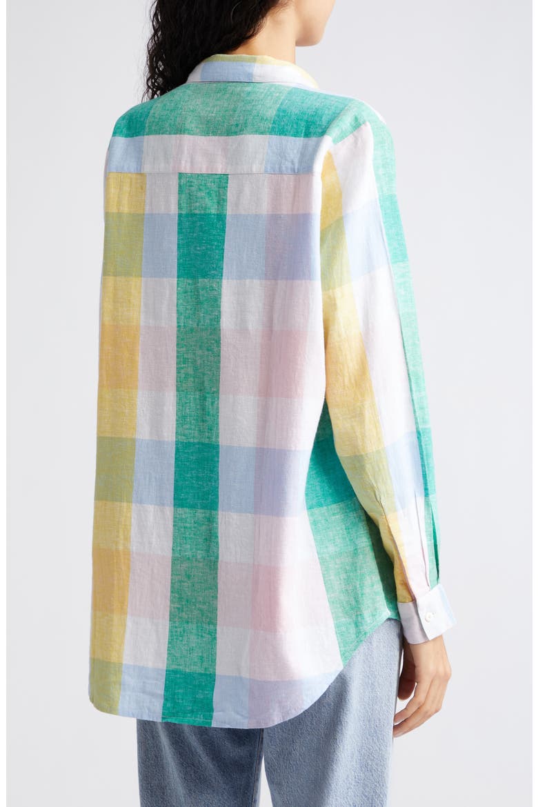 Sofia Long Sleeve Burnout Lace Button-Up Shirt, Alternate, color, PASTEL PLAID