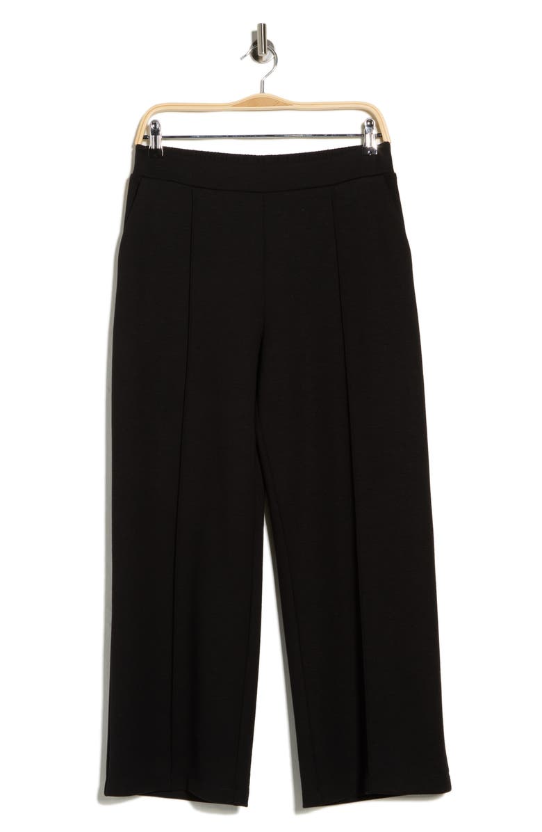 NORDSTROM RACK Scuba Crop Wide Leg Pants, Alternate, color, Black