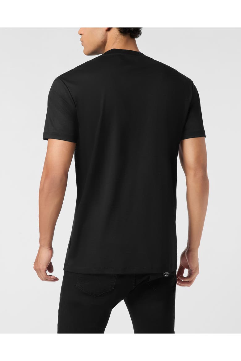 Round Neck T-Shirt Hexagon Men, Alternate, color, black