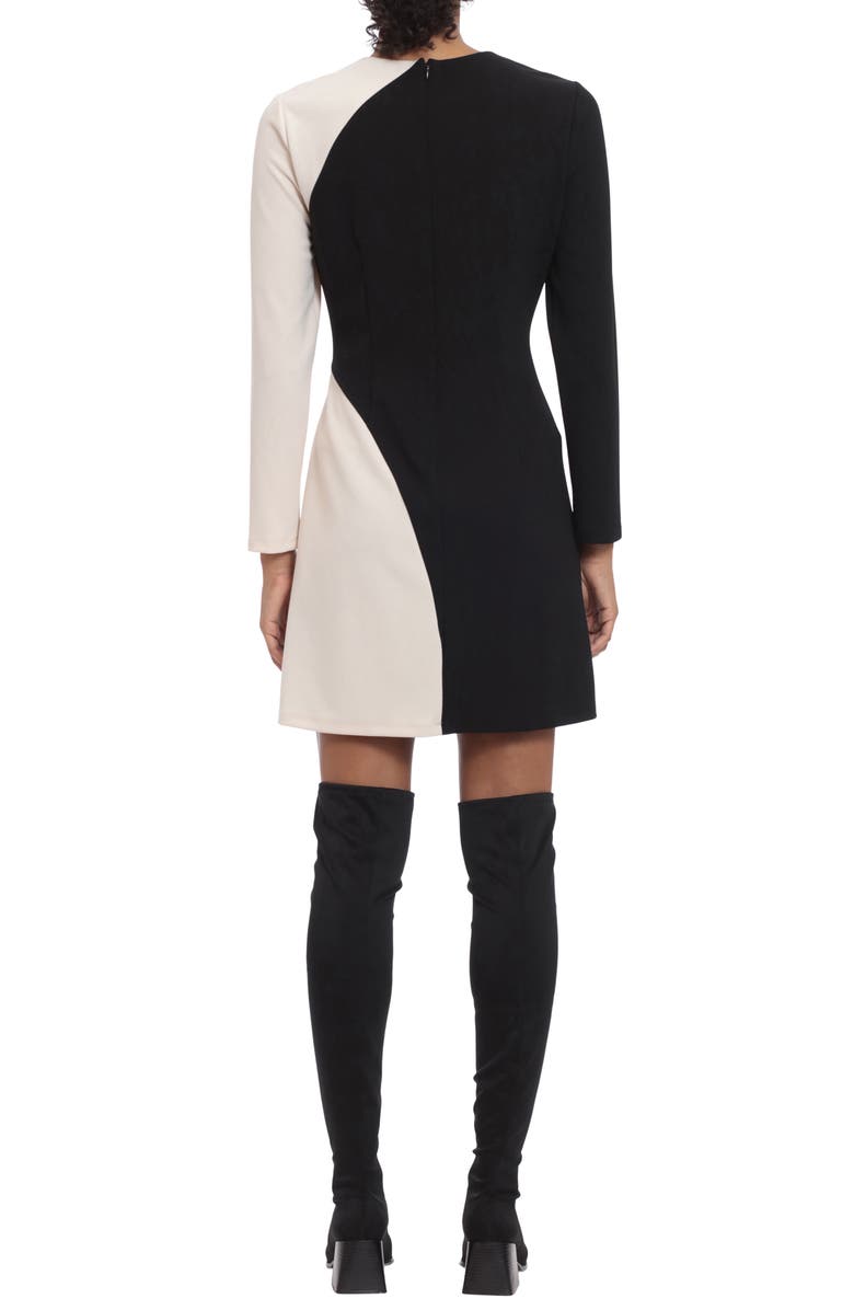 Donna Morgan Colorblock Long Sleeve Sheath Dress, Alternate, color, 