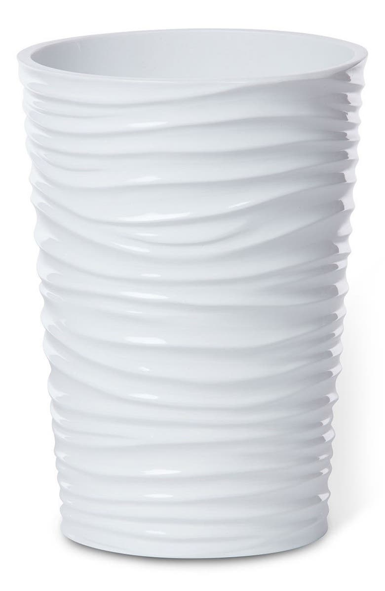 ROSELLI TRADING COMPANY By the Sea Trash Can, Main, color, White