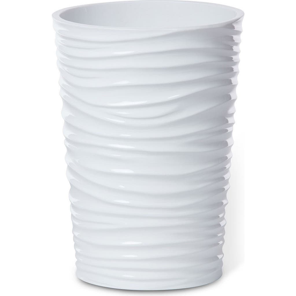 Roselli Trading Company By The Sea Trash Can In White