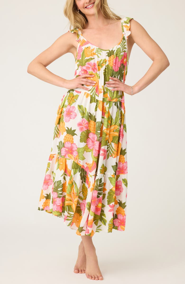 PJ Salvage Copacabana Print Gauze Nightgown, Main, color,