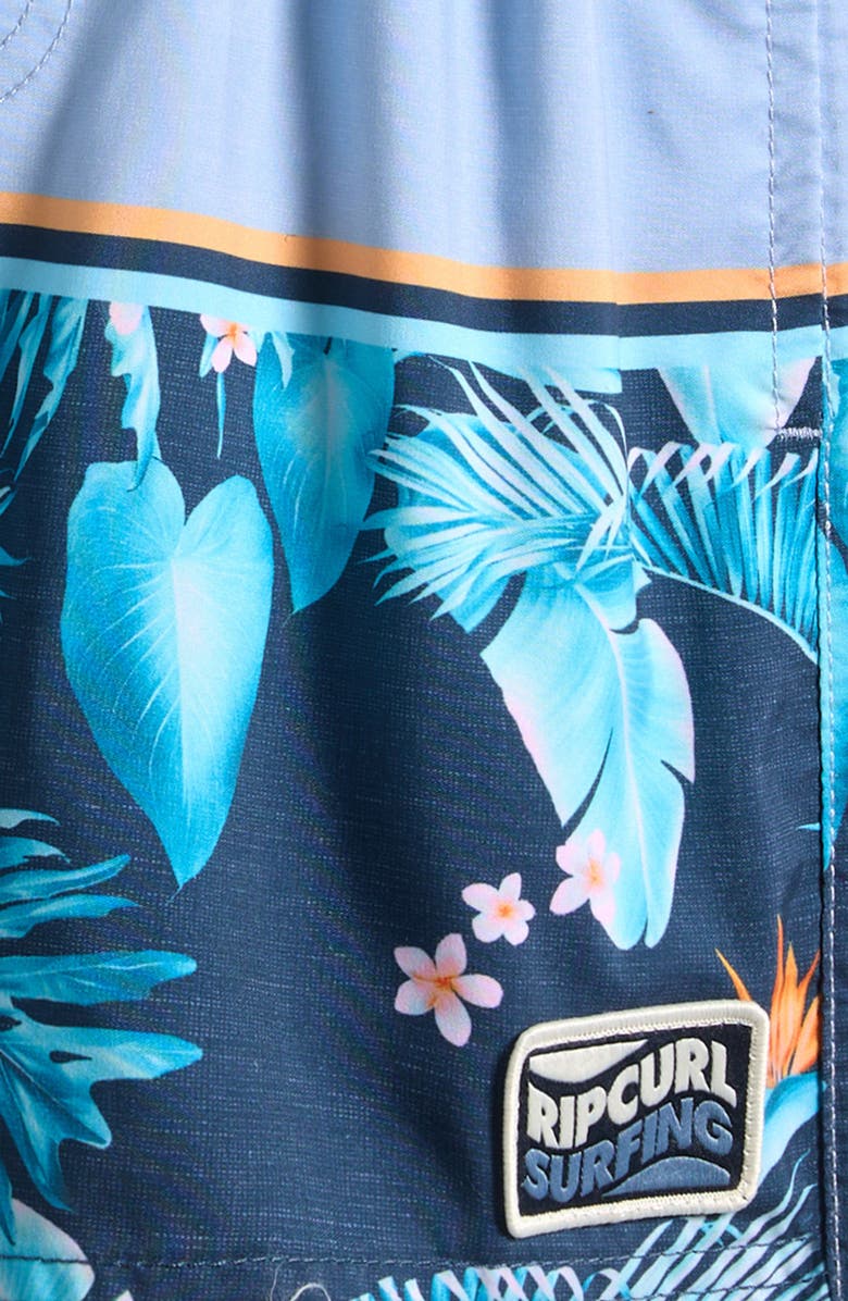 Rip Curl Kids' Streamline Stripe Volley Swim Trunks, Alternate, color, Faded Denim