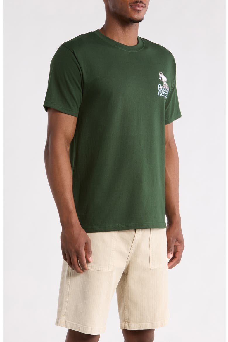 Peanuts® Records Cotton Graphic T-Shirt, Alternate, color, FOREST