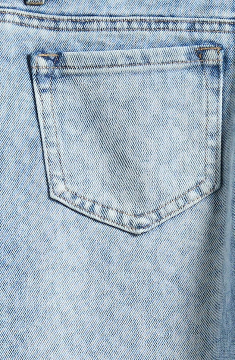 Tractr Kids' Wide Leg Leopard Print Jeans, Alternate, color, Blue Leopa