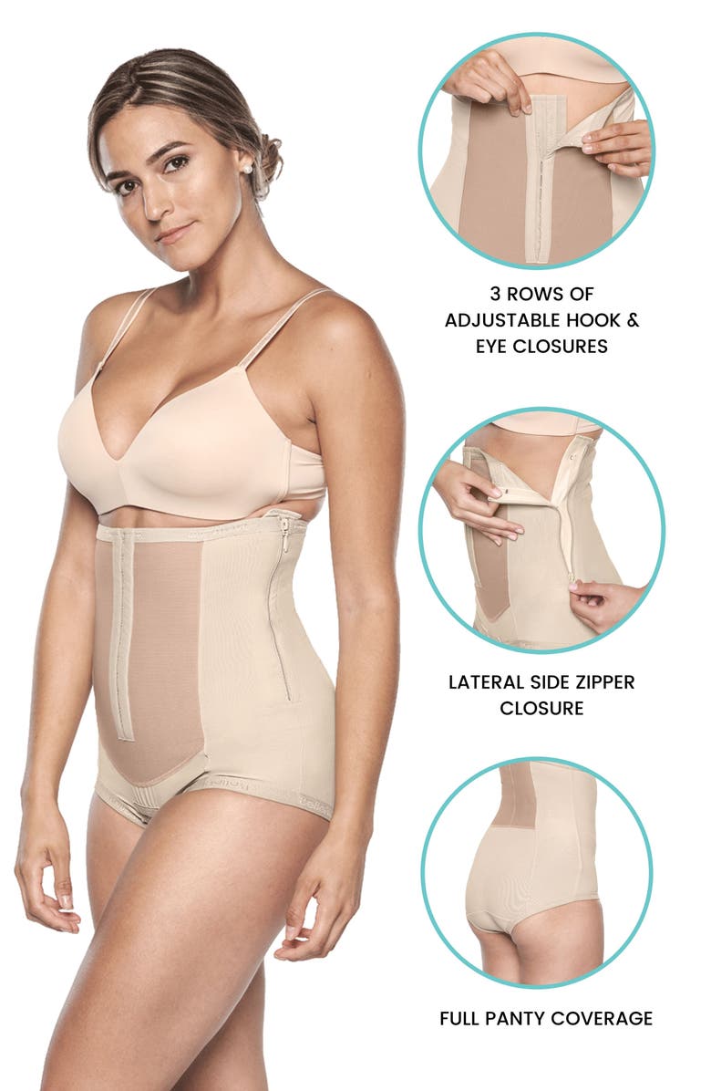 Bellefit Dual Closure Girdle, Alternate, color, Beige
