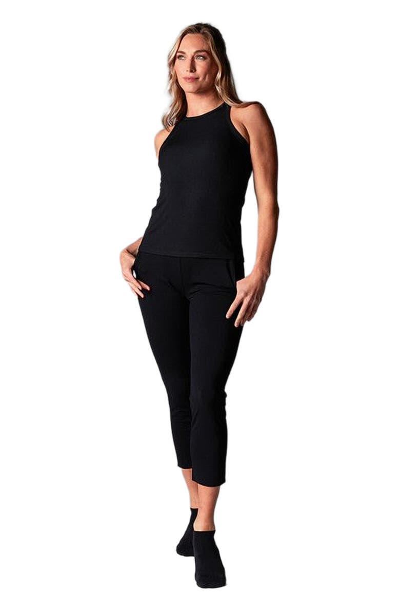 Tavi Perfect Fit Rib Tank, Main, color, Ebony
