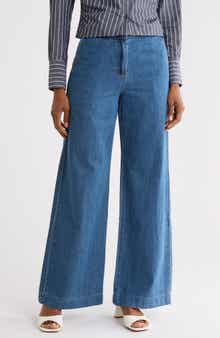 Mid Rise Wide Leg Jeans