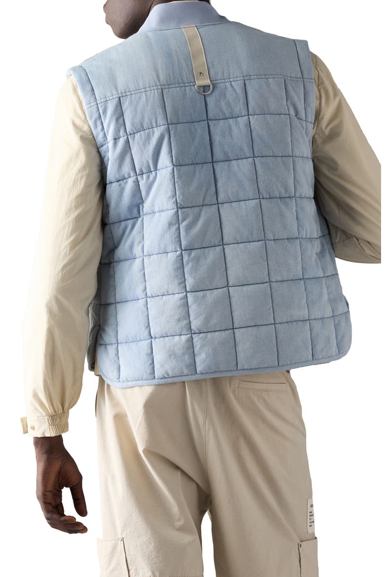 Down Denim Liner Vest, Alternate, color, LIGHT DENIM