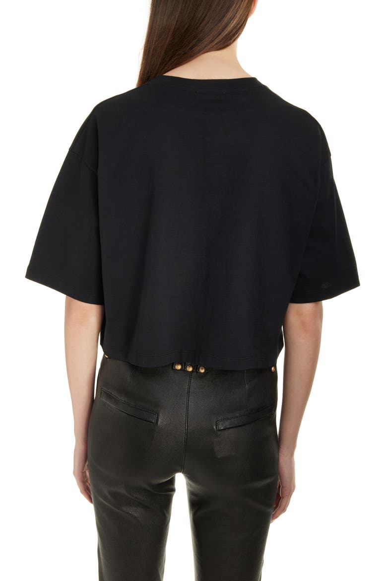Logo Crop Cotton Graphic T-Shirt, Alternate, color, EAB BLACK/ WHITE