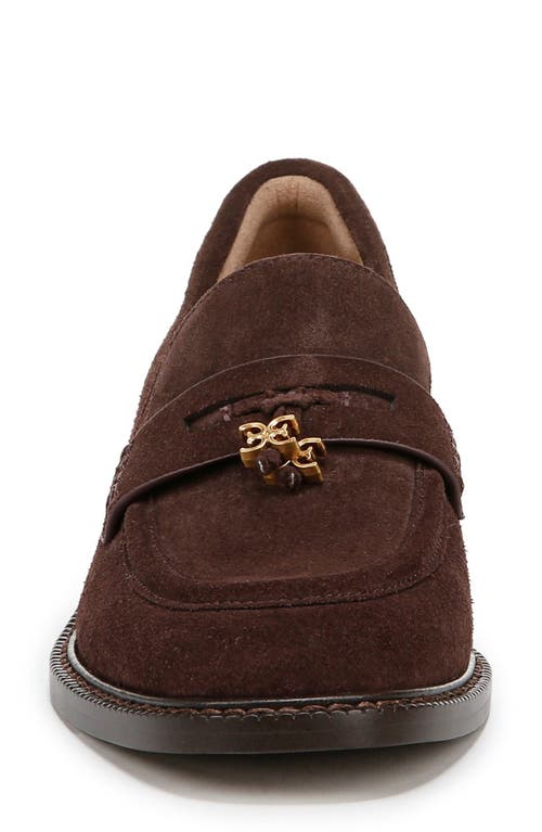 Sam Edelman Denise Tassel Penny Loafer Cafe Noir Brown Suede