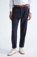 Eleventy Pleated Stretch Virgin Wool Pants