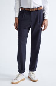 Eleventy Pleated Stretch Virgin Wool Pants