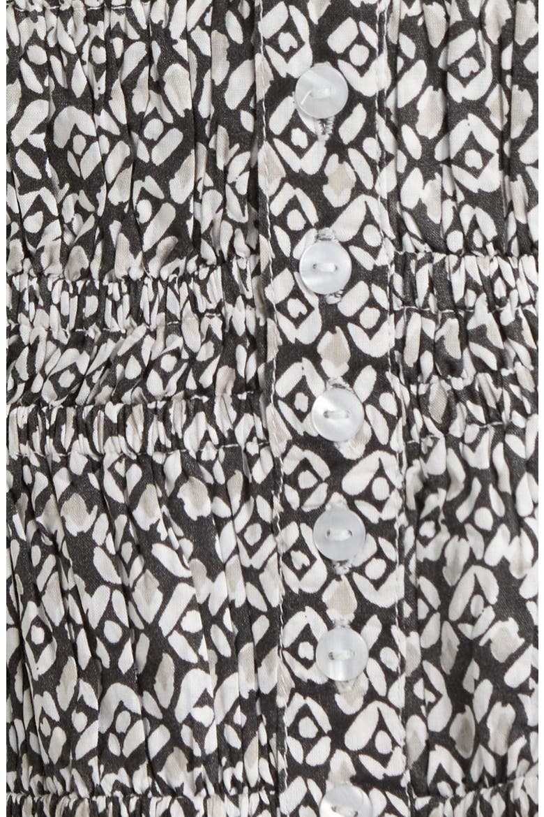 Smock Floral Print Cover-Up Minidress, Main, color, BLACK ZINA