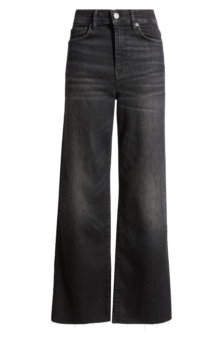 FRAME Le Slim Raw Fray Hem Palazzo Jeans, Alternate, color, 