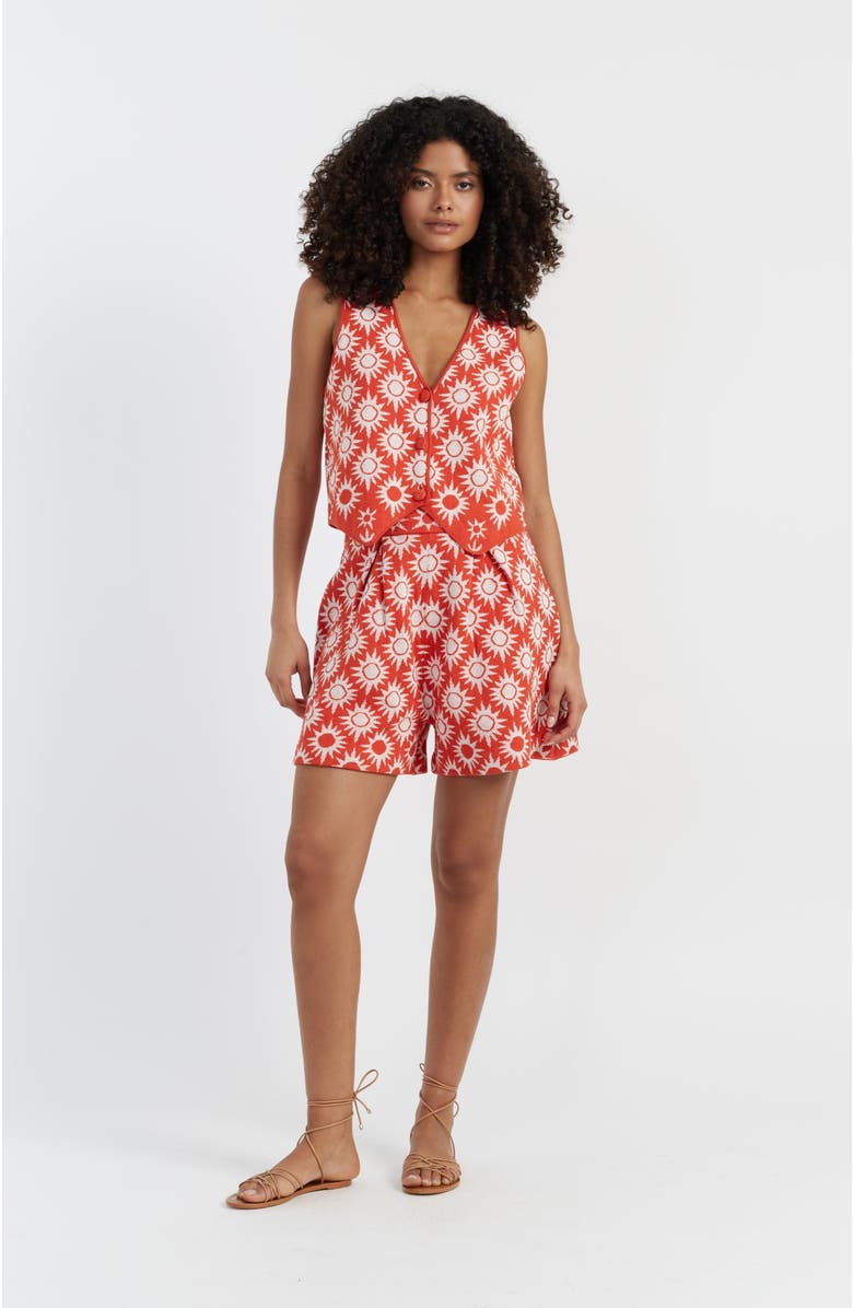 Chinti & Parker Laura Whitmore Sunflower Waistcoat, Alternate, color, Terracotta