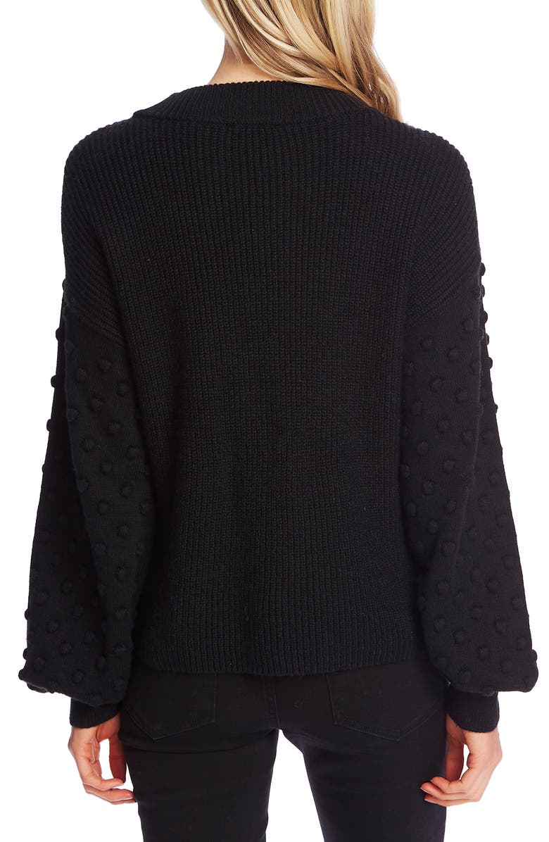 CeCe Puff Sleeve Bobble Ribbed Sweater, Alternate, color,