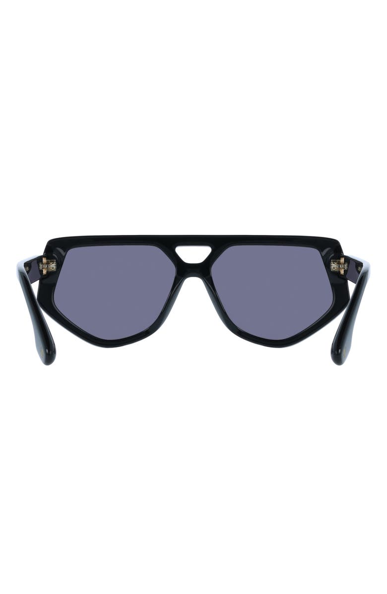 Victoria Beckham 58mm Modified Rectangle Sunglasses, Alternate, color, Black