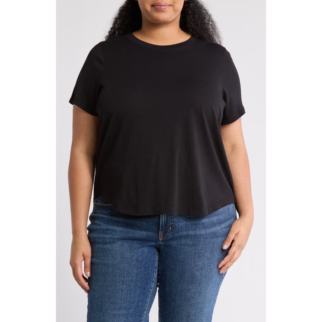 Madewell Soft Fade Cotton T-shirt In Jet Black