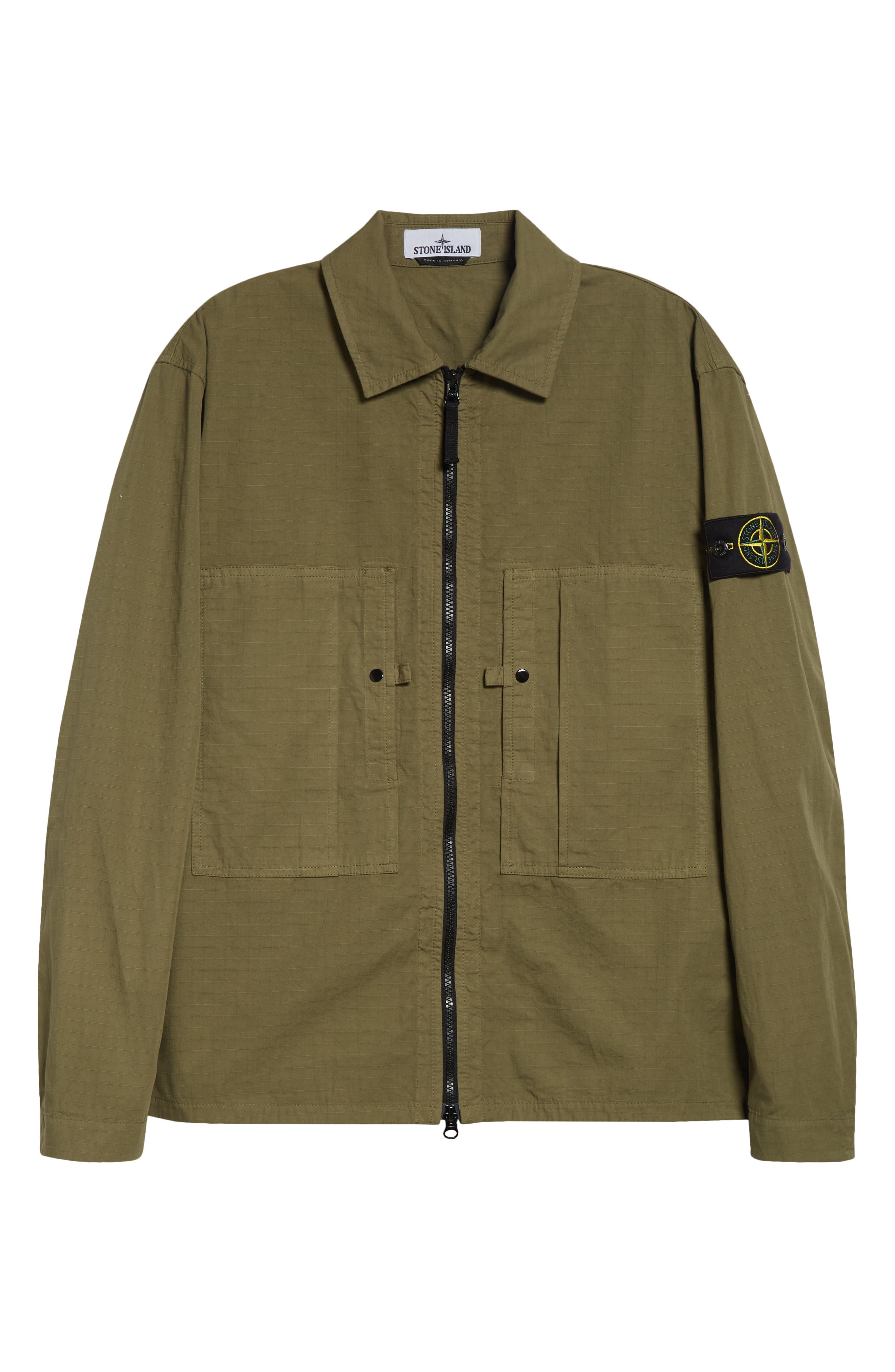 Mercerised Organic Cotton Ripstop Overshirt (Men) | Nordstrom