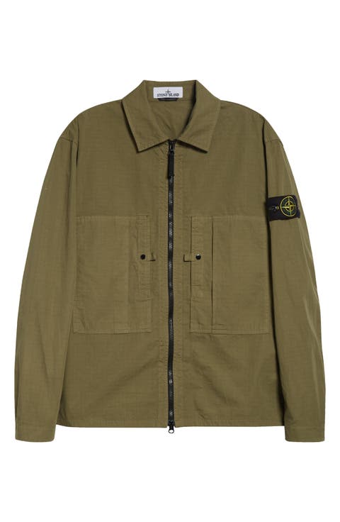 Mercerised Organic Cotton Ripstop Overshirt