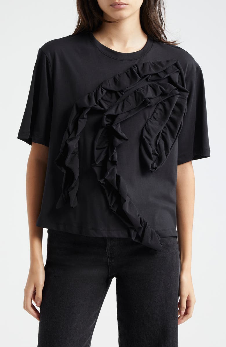 Ulla Johnson Aris Ruffle Cotton Top, Main, color, 