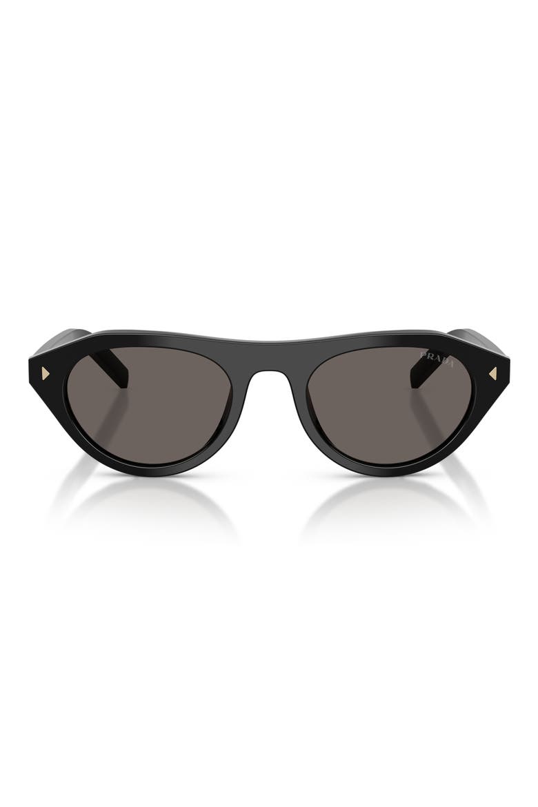 51mm Irregular Sunglasses, Main, color, BLACK / DARK GREY