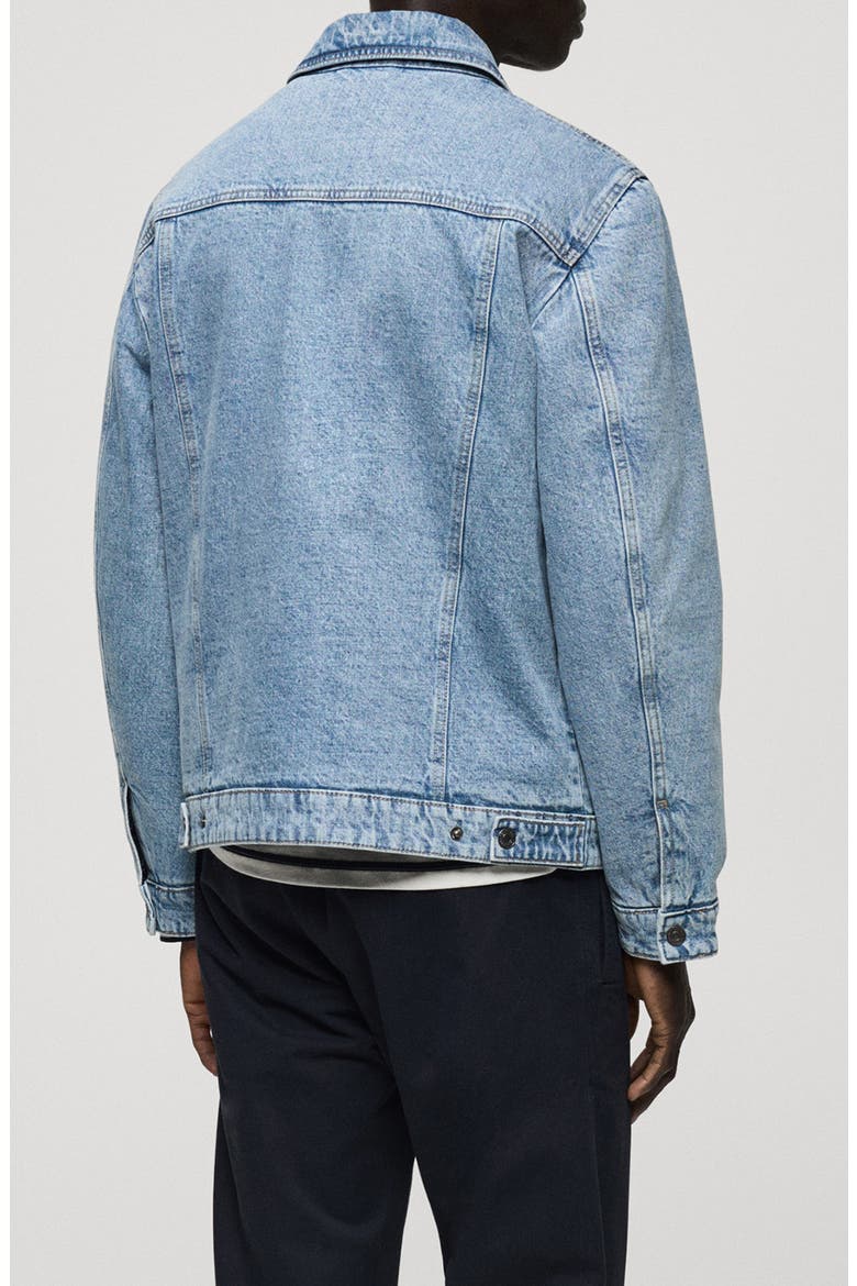 Lined Zip Denim Jacket, Alternate, color, MEDIUM BLUE