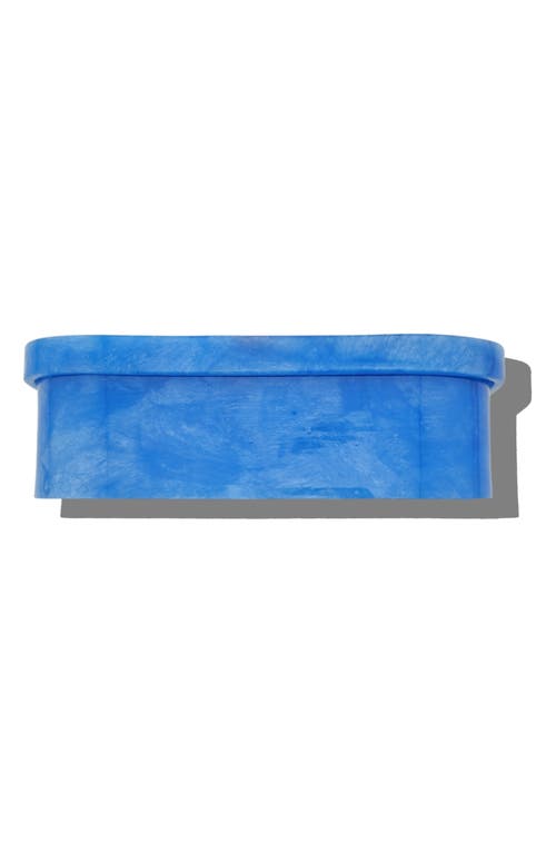 Solar Eclipse Hand-painted Sardines Trinket Box In Blue