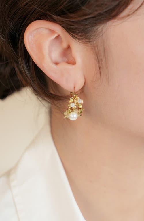 Rc Retro Chic Garden Blossom Hoop Earrings In Gold
