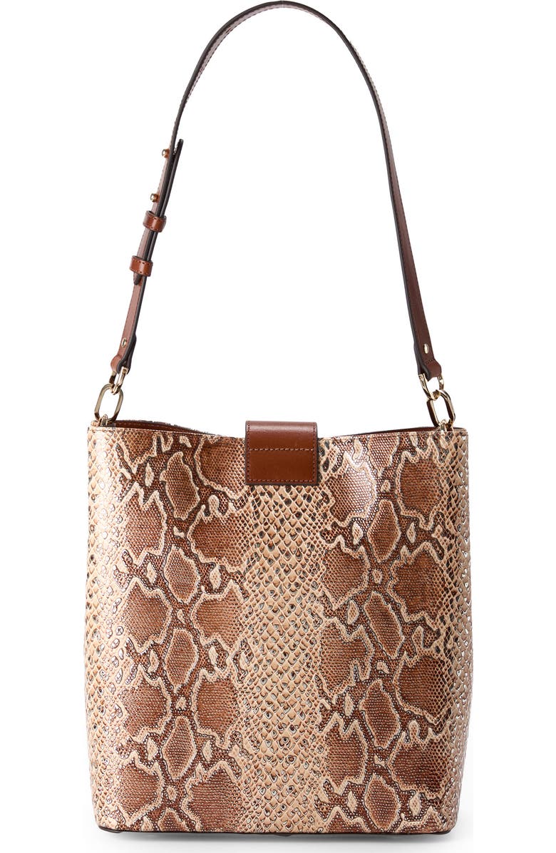 Brahmin Celina Snake Embossed Leather Shoulder Bag, Alternate, color,