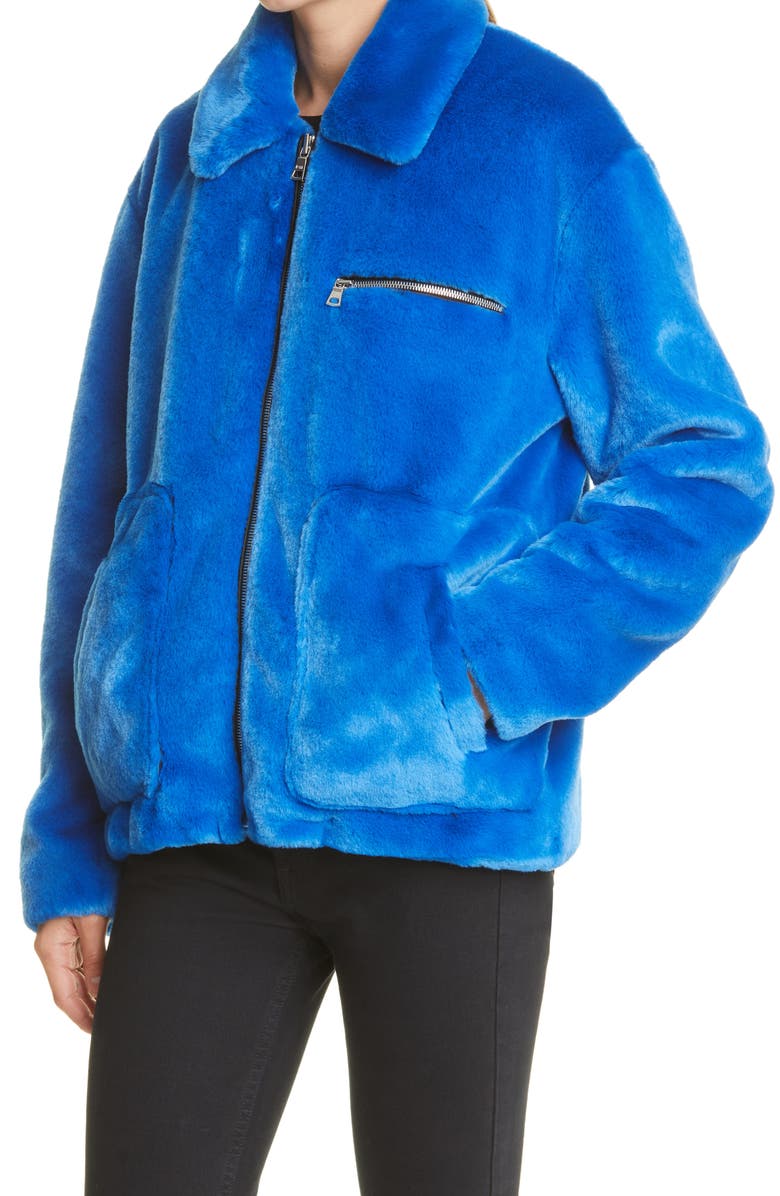 RtA Reese Faux Fur Jacket, Alternate, color,