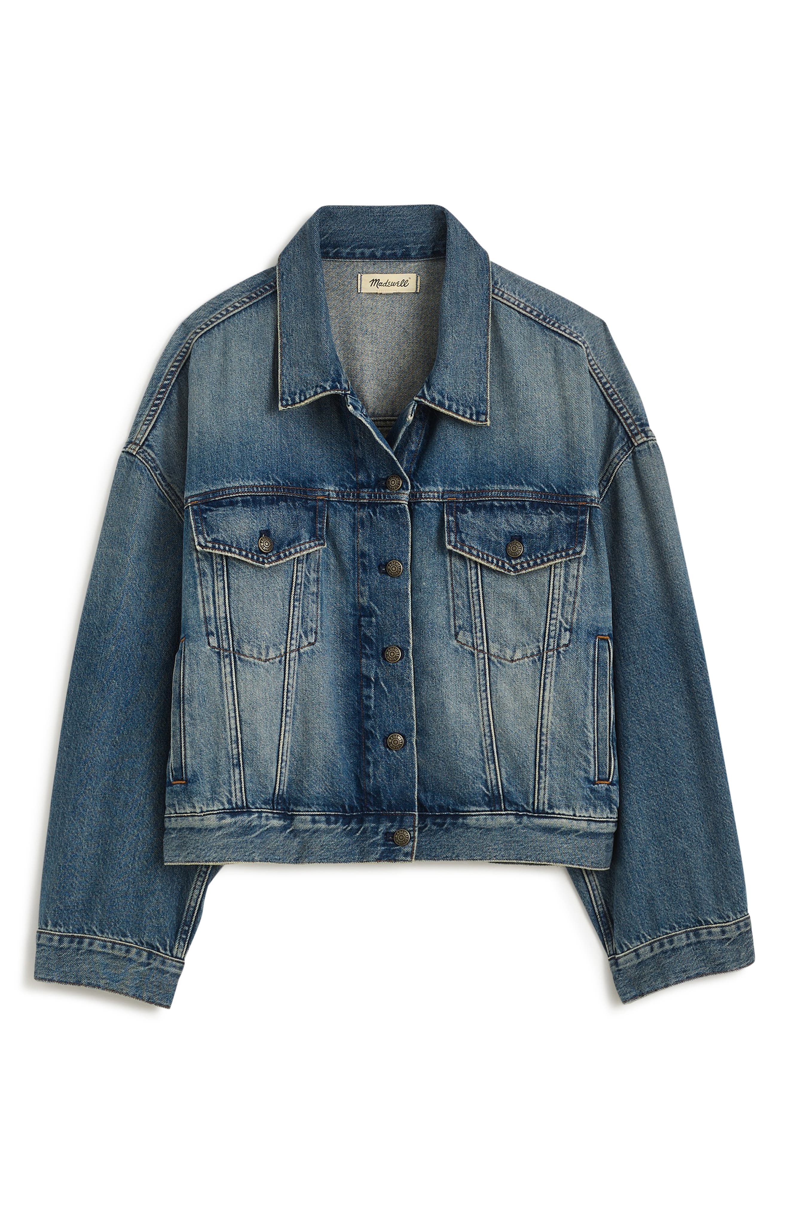 Crop Relaxed Denim Trucker Jacket