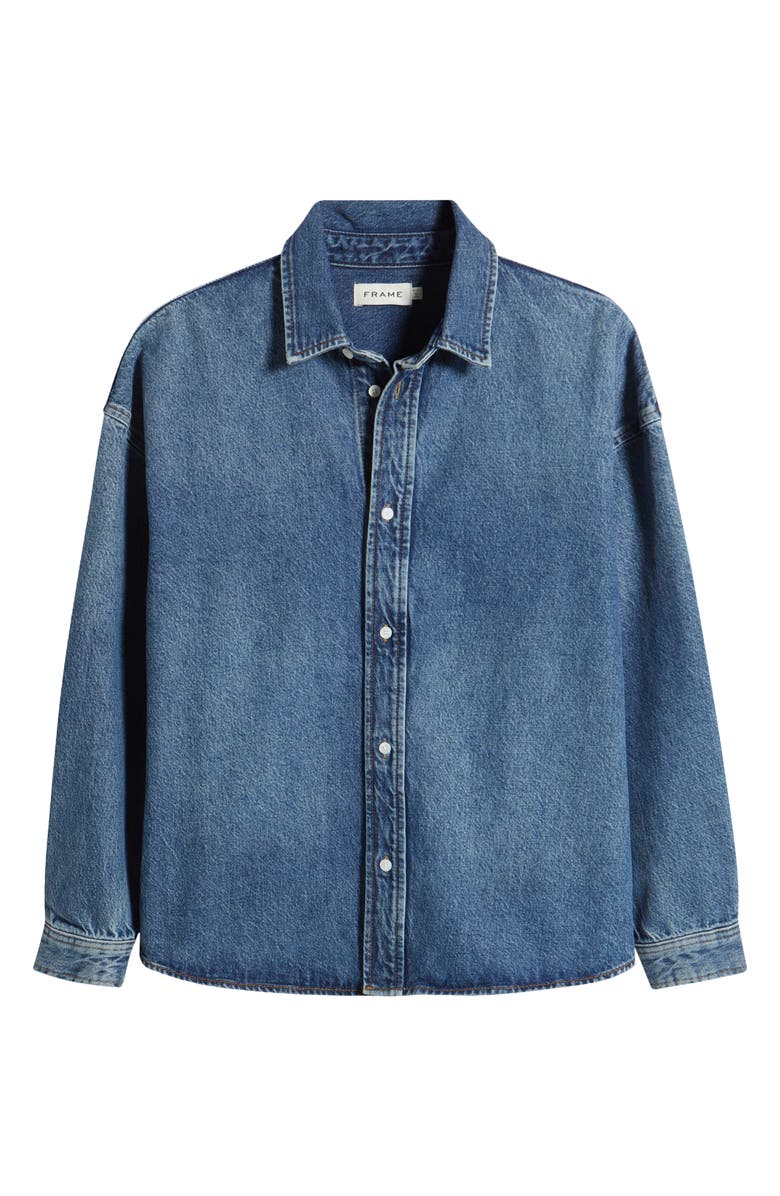 FRAME Relaxed Fit Heavyweight Denim Button-Up Shirt, Alternate, color,
