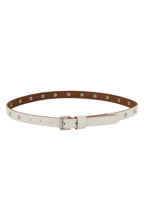 Flat Stud Leather Belt