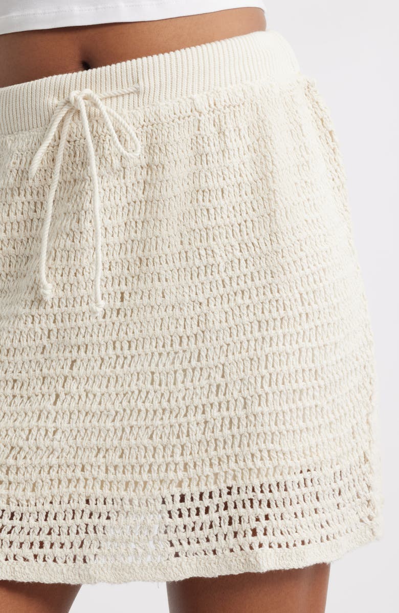 Rip Curl Neon Isles Crochet Skirt, Alternate, color, Cream