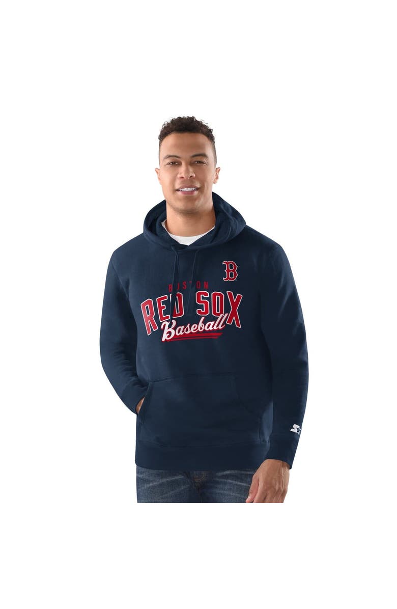 STARTER Men's Starter Navy Boston Red Sox Classic Pullover Hoodie, Alternate, color, Navy