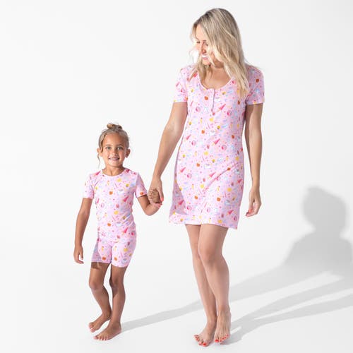 Bellabu Bear Unisex Happee Birthdae Harry Kids 2-piece Short Sleeve & Shorts Pajama Set In Pink