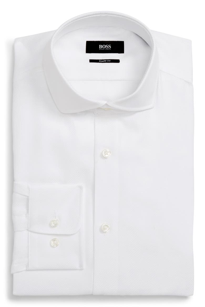 Mark Sharp Fit Dress Shirt, Alternate, color, WHITE