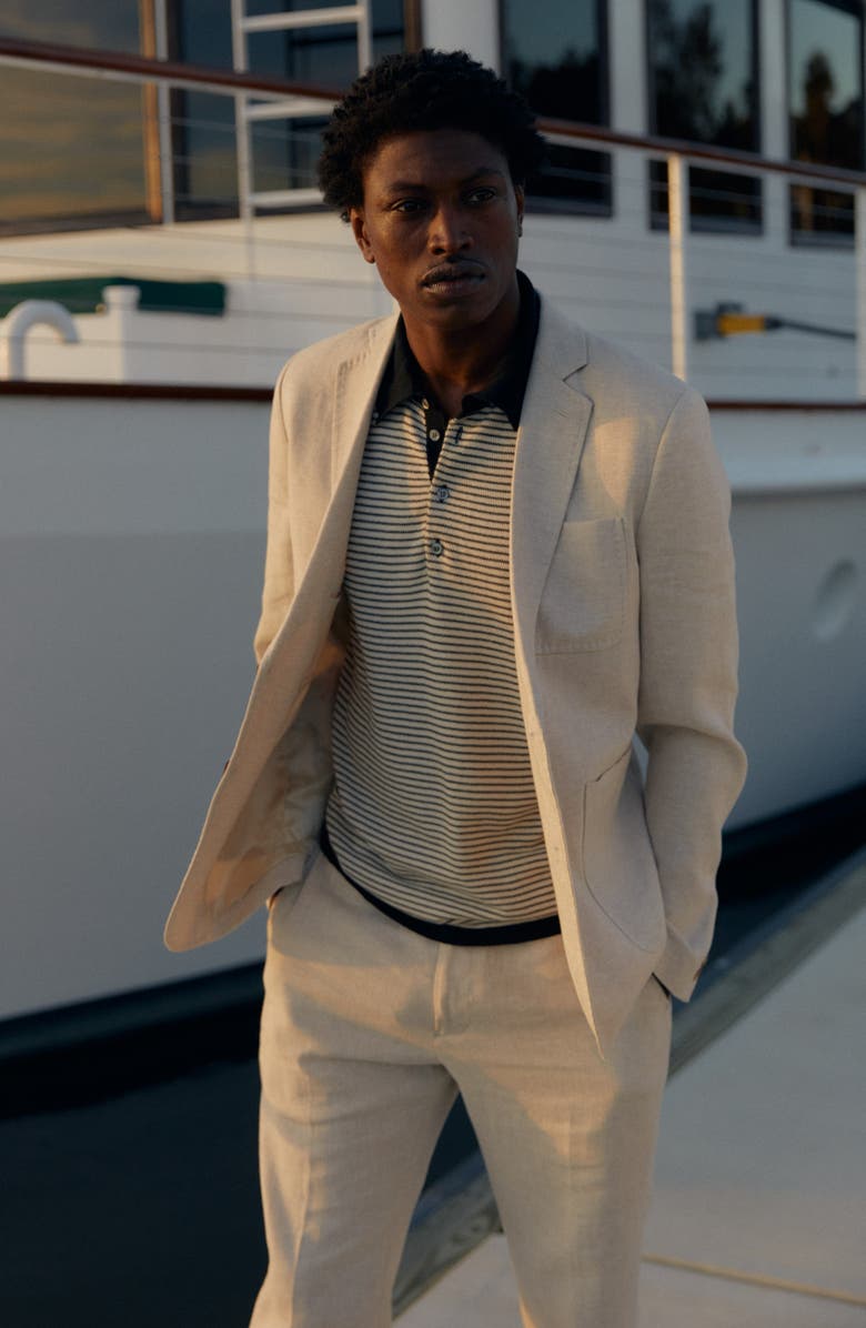 Billy Reid Stripe Polo Sweater, Alternate, color,