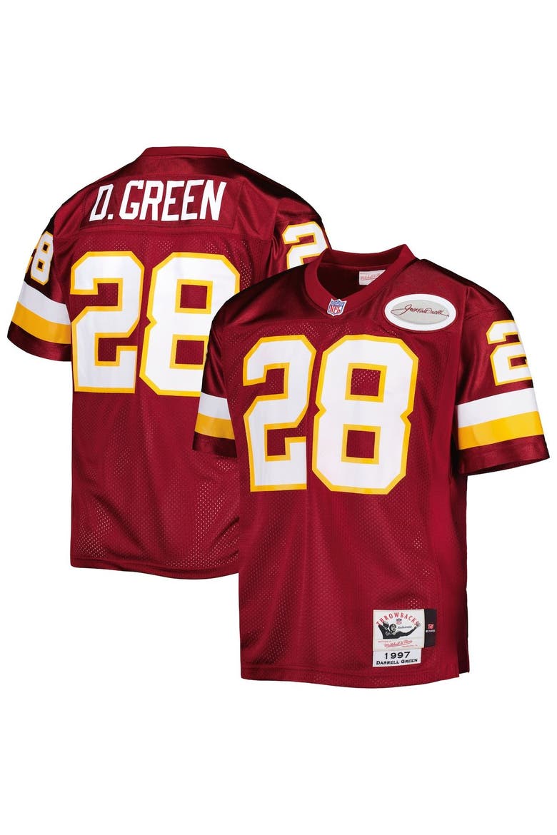 Men's Mitchell & Ness Darrell Green Burgundy Washington Football Team 1997 Authentic Throwback Retired Player Jersey, Alternate, color, Burgundy
