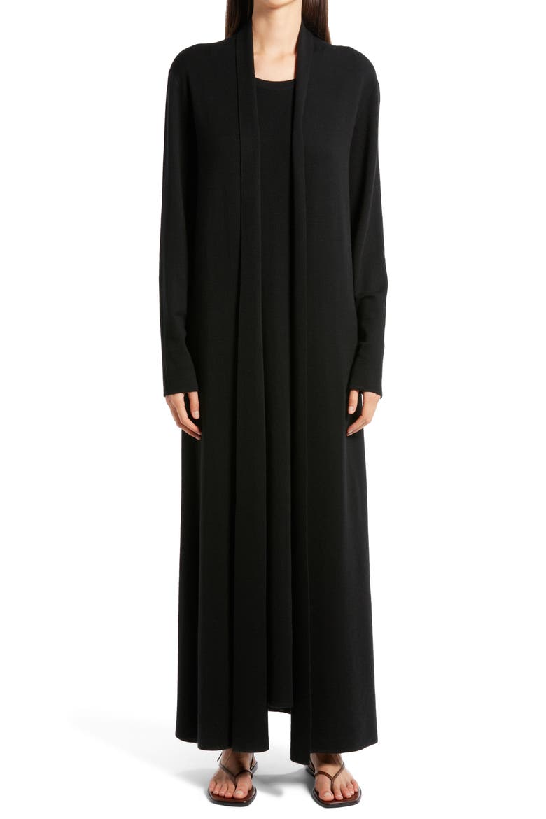 Cloveri Sleeveless Cashmere & Silk Maxi Dress, Alternate, color, BLACK