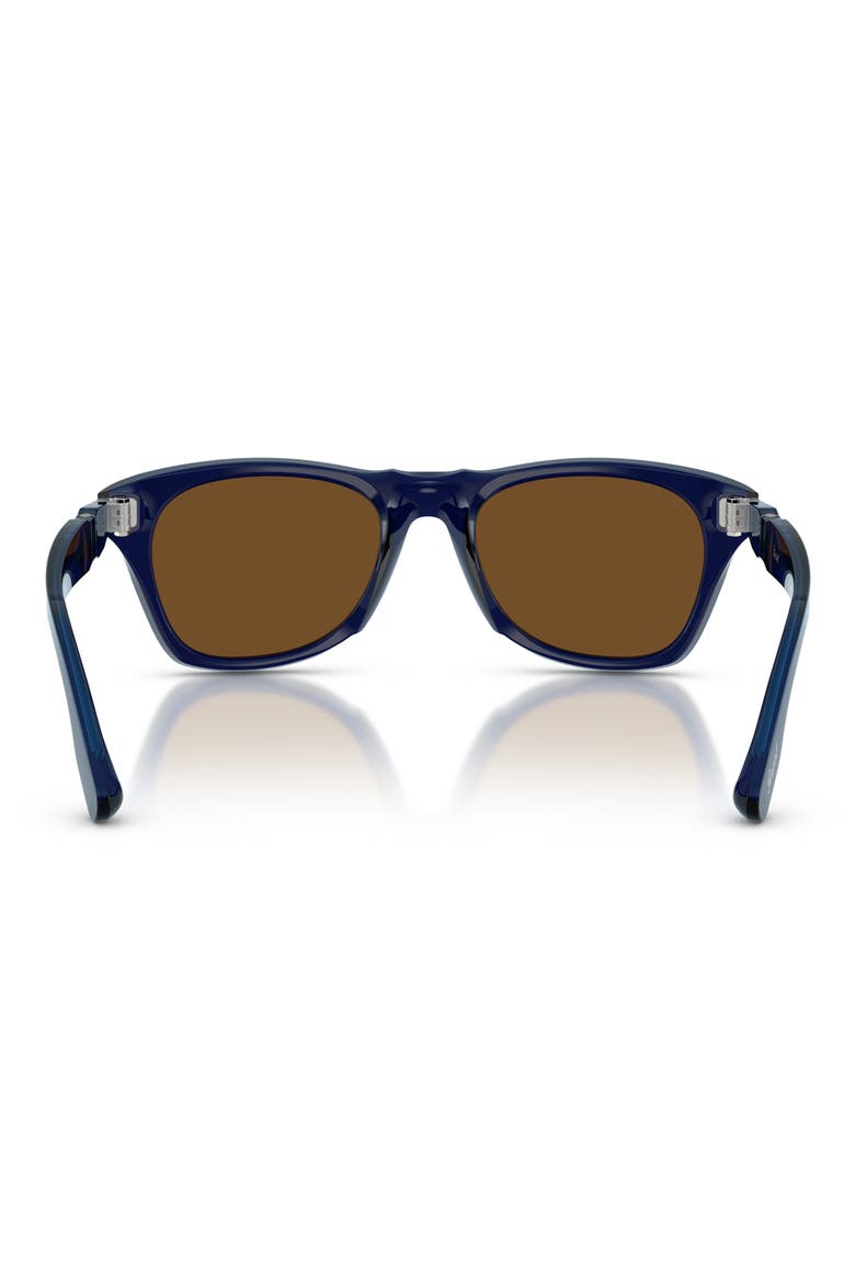 PO8001S 51mm Polarized Phantos Sunglasses, Alternate, color, COBALTO / POLAR BROWN